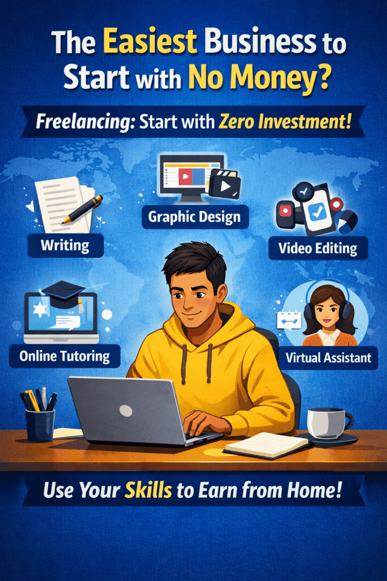 the easiest business to start with no money